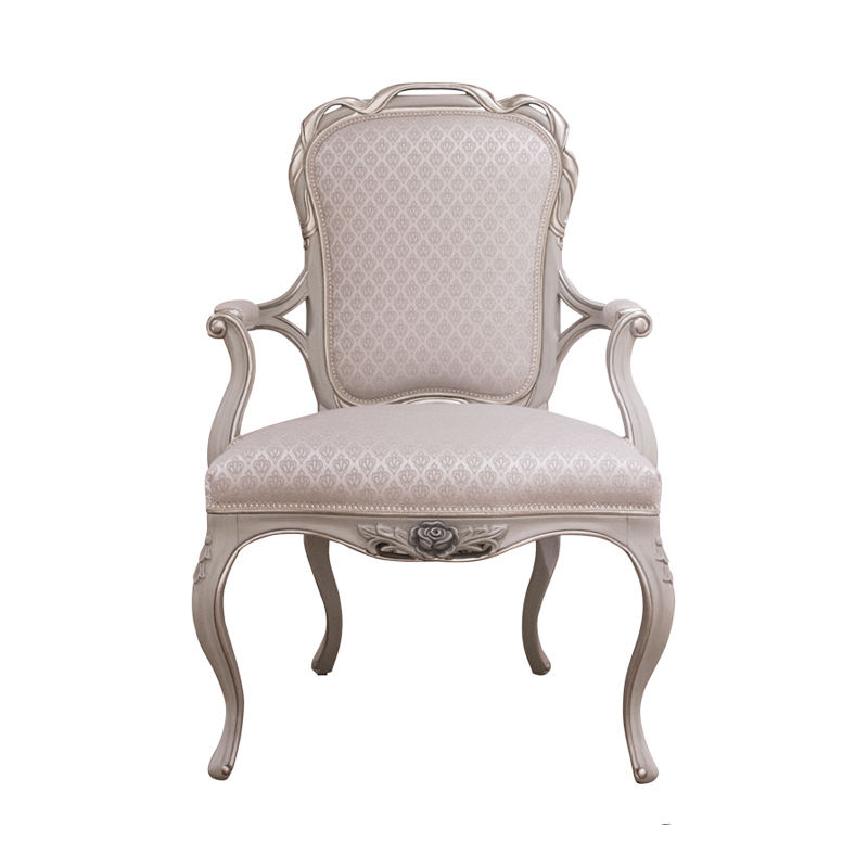 Silk Embroidered Upholstered Dining Arm Chair,EKAR FURNITURE CO.,LTD,Silk Embroidered Upholstered Dining Arm Chair - Ekar Furniture,foshan furniture factory,custom Furniture factory,china furniture factory