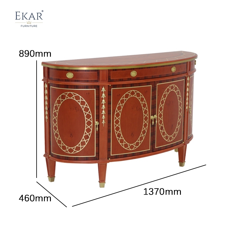 French Classic Corner Display Cabinet, Hand-Carved with Antique Brass Accents,EKAR FURNITURE CO.,LTD,,foshan furniture factory,custom Furniture factory,china furniture factory