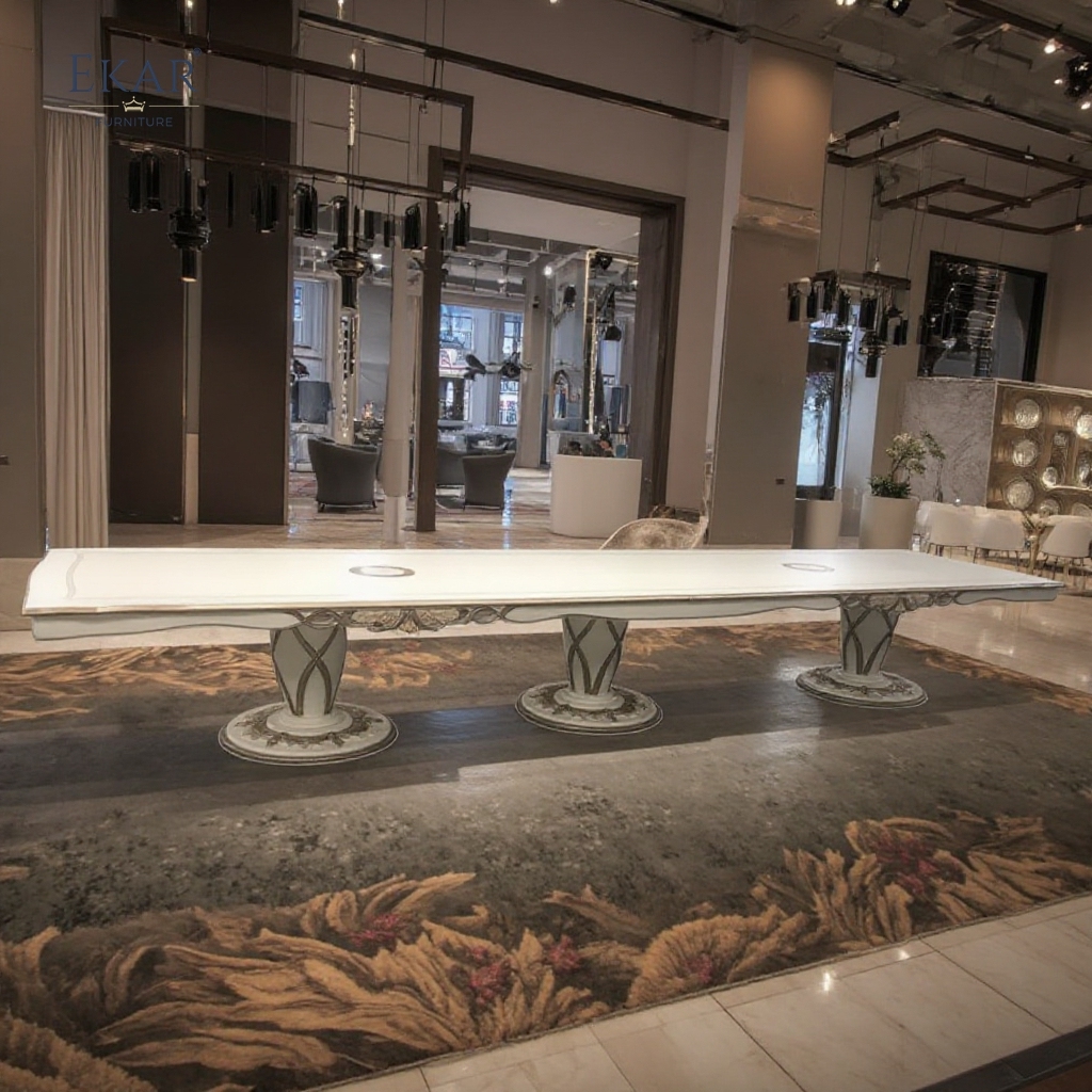 Elegant French Classical Solid Wood Dining Table,EKAR FURNITURE CO.,LTD,Elegant French Classical Solid Wood Dining Table,foshan furniture factory,custom Furniture factory,china furniture factory