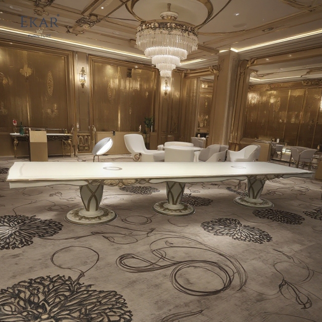 ,MY SHOP,Elegant French Classical Solid Wood Dining Table,foshan furniture factory,custom Furniture factory,china furniture factory