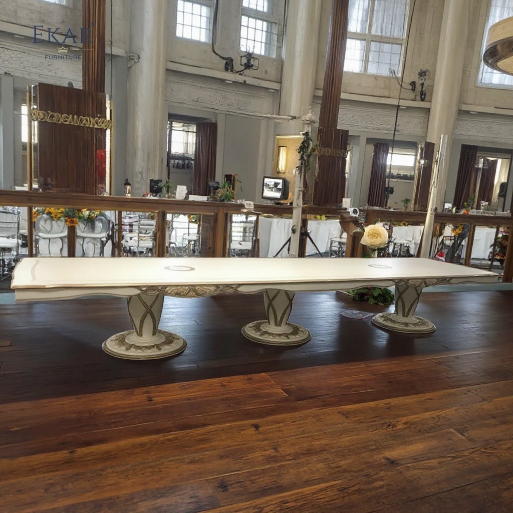 Elegant French Classical Solid Wood Dining Table,EKAR FURNITURE CO.,LTD,Elegant French Classical Solid Wood Dining Table,foshan furniture factory,custom Furniture factory,china furniture factory