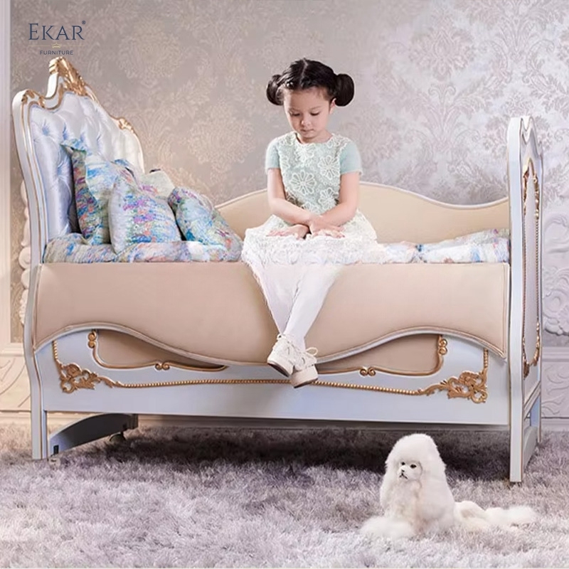 Mirabelle Mobile Children's Bed with Foldable Safety Guardrail - Adjustable Wheels for Hotels, Villas and Homes,EKAR FURNITURE CO.,LTD,,foshan furniture factory,custom Furniture factory,china furniture factory