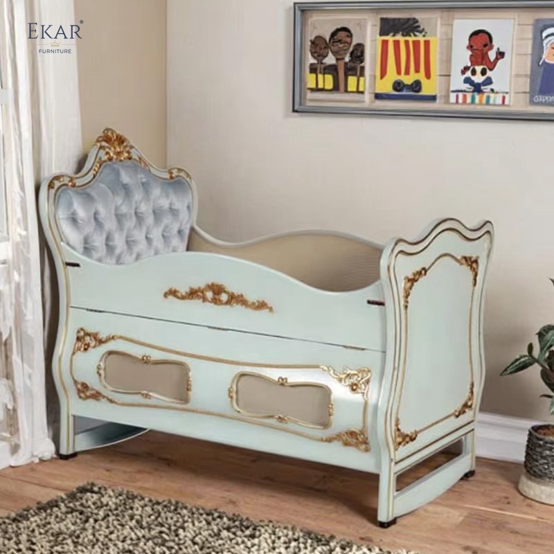 Mirabelle Mobile Children's Bed with Foldable Safety Guardrail - Adjustable Wheels for Hotels, Villas and Homes,EKAR FURNITURE CO.,LTD,,foshan furniture factory,custom Furniture factory,china furniture factory