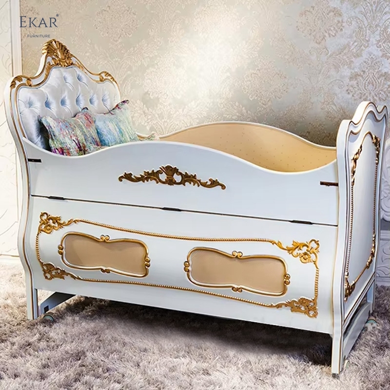 Mirabelle Mobile Children's Bed with Foldable Safety Guardrail - Adjustable Wheels for Hotels, Villas and Homes,EKAR FURNITURE CO.,LTD,,foshan furniture factory,custom Furniture factory,china furniture factory