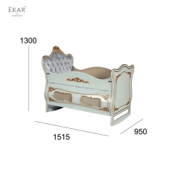 Mirabelle Mobile Children's Bed with Foldable Safety Guardrail - Adjustable Wheels for Hotels, Villas and Homes,EKAR FURNITURE CO.,LTD,,foshan furniture factory,custom Furniture factory,china furniture factory