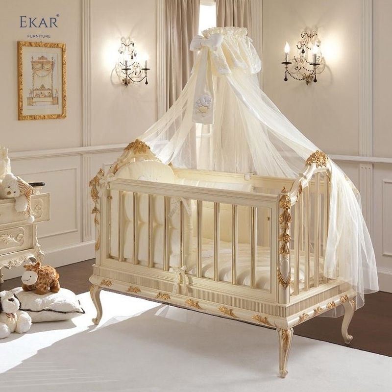 Honey Baby Bed with Honeycomb Guardrails - Luxury Convertible Toddler Crib for Hotels, Villas & Nurseries,EKAR FURNITURE CO.,LTD,,foshan furniture factory,custom Furniture factory,china furniture factory