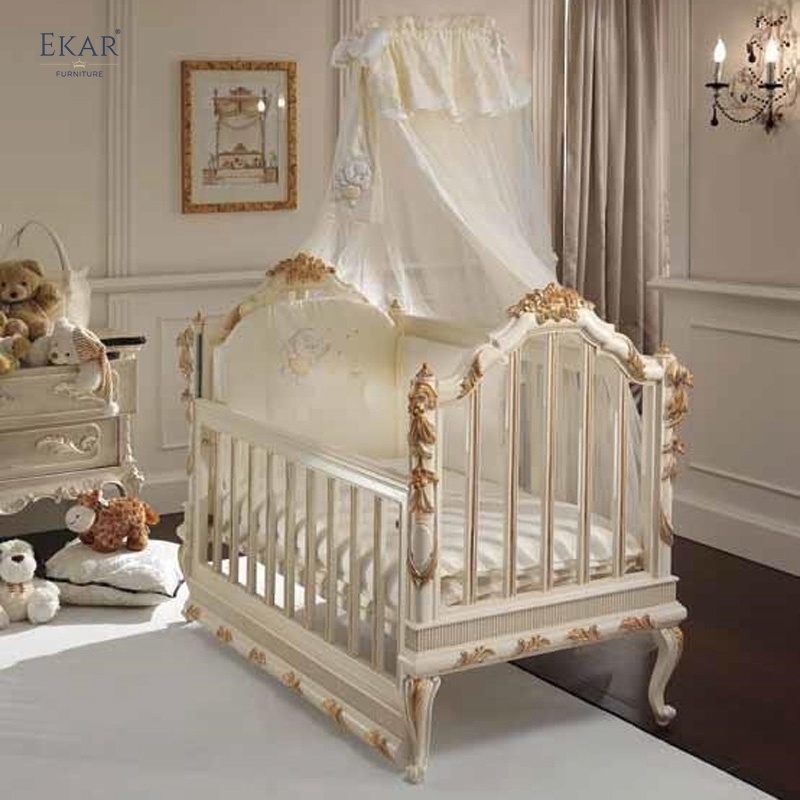 Honey Baby Bed with Honeycomb Guardrails - Luxury Convertible Toddler Crib for Hotels, Villas & Nurseries,EKAR FURNITURE CO.,LTD,,foshan furniture factory,custom Furniture factory,china furniture factory