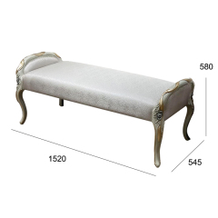 ,MY SHOP,French Style Upholstered Bed Bench with Carved Wooden Frame,foshan furniture factory,custom Furniture factory,china furniture factory