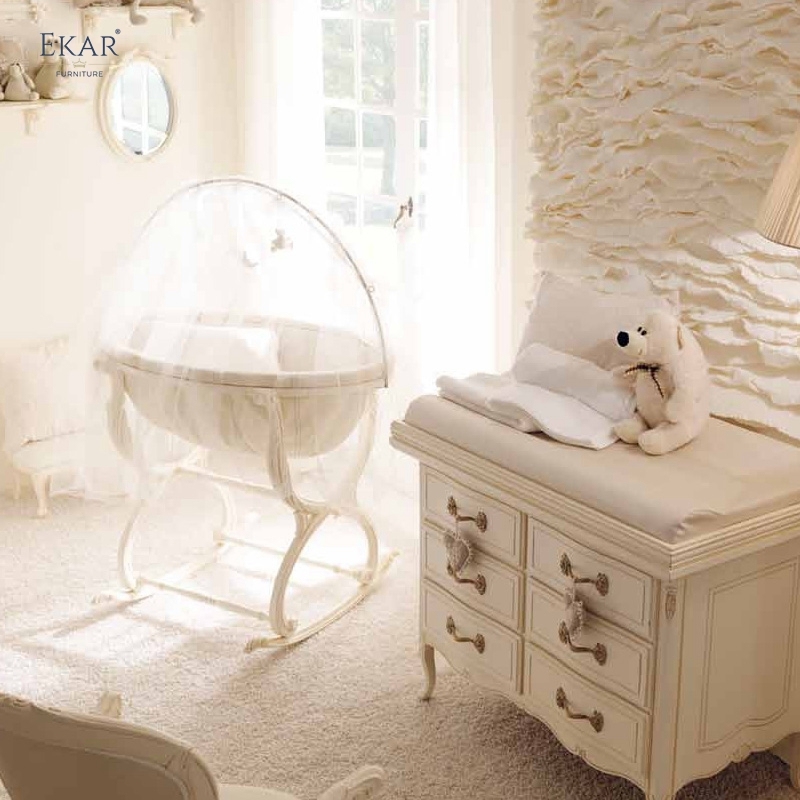 Curled Cocoon Baby Bassinet - Luxury Rocking Cradle with Breathable Mesh for Hotels, Villas & Nurseries,EKAR FURNITURE CO.,LTD,,foshan furniture factory,custom Furniture factory,china furniture factory