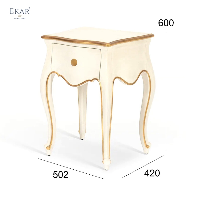 Classical Carved Wood Bedside Table for Kids - Hotel-Grade Nightstand with Safety Rounded Corners SY203,EKAR FURNITURE CO.,LTD,,foshan furniture factory,custom Furniture factory,china furniture factory