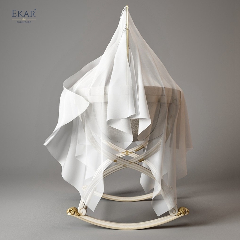 Curled Cocoon Baby Bassinet - Luxury Rocking Cradle with Breathable Mesh for Hotels, Villas & Nurseries,EKAR FURNITURE CO.,LTD,,foshan furniture factory,custom Furniture factory,china furniture factory