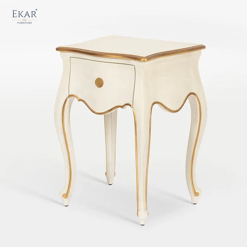 Classical Carved Wood Bedside Table for Kids - Hotel-Grade Nightstand with Safety Rounded Corners SY203,EKAR FURNITURE CO.,LTD,,foshan furniture factory,custom Furniture factory,china furniture factory