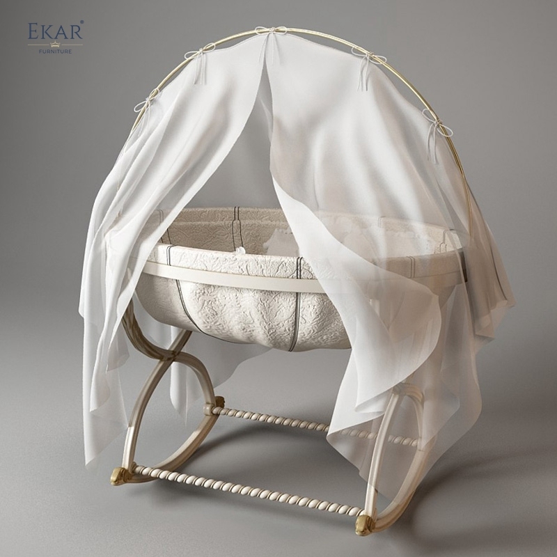 Curled Cocoon Baby Bassinet - Luxury Rocking Cradle with Breathable Mesh for Hotels, Villas & Nurseries,EKAR FURNITURE CO.,LTD,,foshan furniture factory,custom Furniture factory,china furniture factory