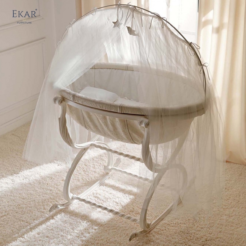 Curled Cocoon Baby Bassinet - Luxury Rocking Cradle with Breathable Mesh for Hotels, Villas & Nurseries,EKAR FURNITURE CO.,LTD,,foshan furniture factory,custom Furniture factory,china furniture factory