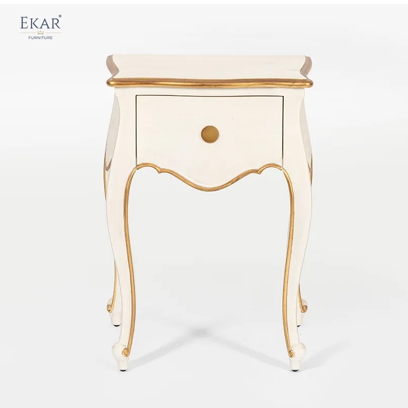 Classical Carved Wood Bedside Table for Kids - Hotel-Grade Nightstand with Safety Rounded Corners SY203,EKAR FURNITURE CO.,LTD,,foshan furniture factory,custom Furniture factory,china furniture factory