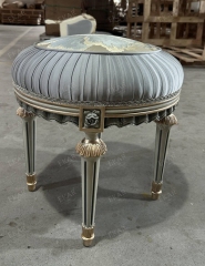 ,MY SHOP,French-Style Wooden Dressing Stool with Upholstered Seat for Bedrooms,foshan furniture factory,custom Furniture factory,china furniture factory