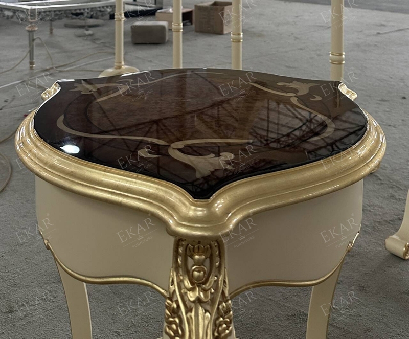 French classic solid wood living room round corner table,EKAR FURNITURE CO.,LTD,French classic solid wood living room round corner table,foshan furniture factory,custom Furniture factory,china furniture factory
