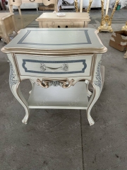 Antique Ivory White Elegant Nightstand,EKAR FURNITURE CO.,LTD,,foshan furniture factory,custom Furniture factory,china furniture factory