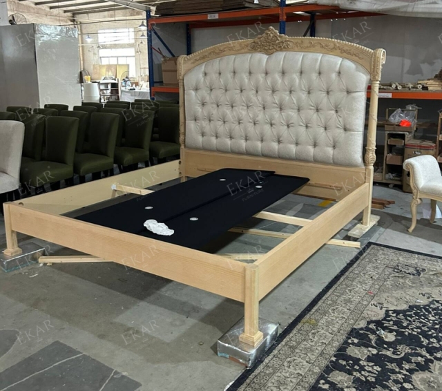 ,MY SHOP,Wooden Super King Size Upholstered Bed - Ekar Furniture,foshan furniture factory,custom Furniture factory,china furniture factory