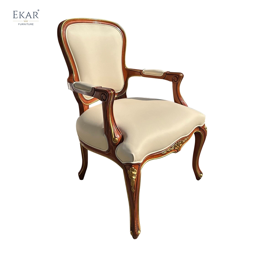 Classical Solid Wood Dining Chairs - Hand-Carved Hotel-Grade Seating for Villas & Fine Restaurants,EKAR FURNITURE CO.,LTD,,foshan furniture factory,custom Furniture factory,china furniture factory