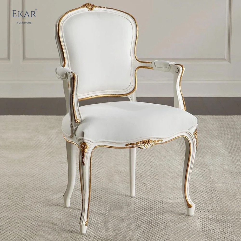 Classical Solid Wood Dining Chairs - Hand-Carved Hotel-Grade Seating for Villas & Fine Restaurants,EKAR FURNITURE CO.,LTD,,foshan furniture factory,custom Furniture factory,china furniture factory