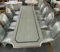 ,MY SHOP,Elegant French-style living room furniture long dining table,foshan furniture factory,custom Furniture factory,china furniture factory