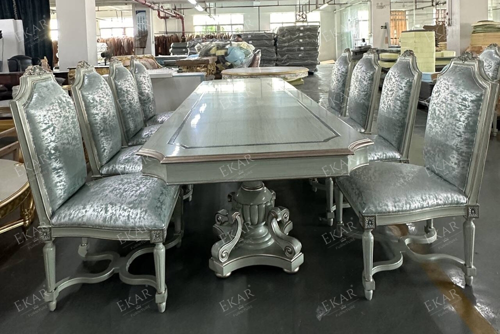 Elegant French-style living room furniture long dining table,EKAR FURNITURE CO.,LTD,Elegant French-style living room furniture long dining table,foshan furniture factory,custom Furniture factory,china furniture factory