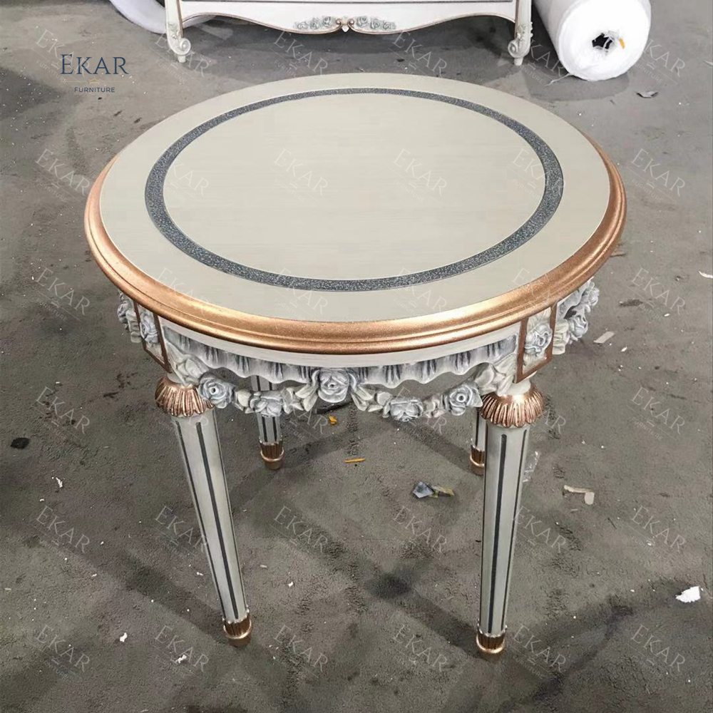 Elegant French carved round table - exquisite living room corner decoration,EKAR FURNITURE CO.,LTD,Elegant French carved round table - exquisite living room corner decoration,foshan furniture factory,custom Furniture factory,china furniture factory