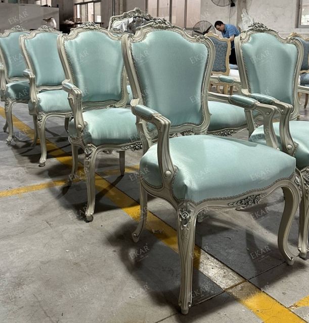 ,MY SHOP,Retro Carving Upholstered Room Classic Dining Chair - Ekar Furniture,foshan furniture factory,custom Furniture factory,china furniture factory