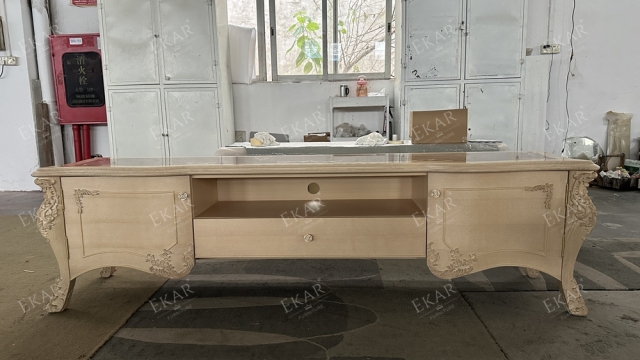 ,MY SHOP,Livingroom Furniture Khaki White TV Stand - Ekar Furniture,foshan furniture factory,custom Furniture factory,china furniture factory