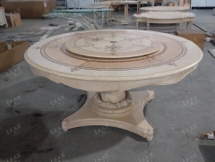 ,MY SHOP,Luxury European Design Solid Round Ash Wood Dining Table - Ekar Furniture,foshan furniture factory,custom Furniture factory,china furniture factory