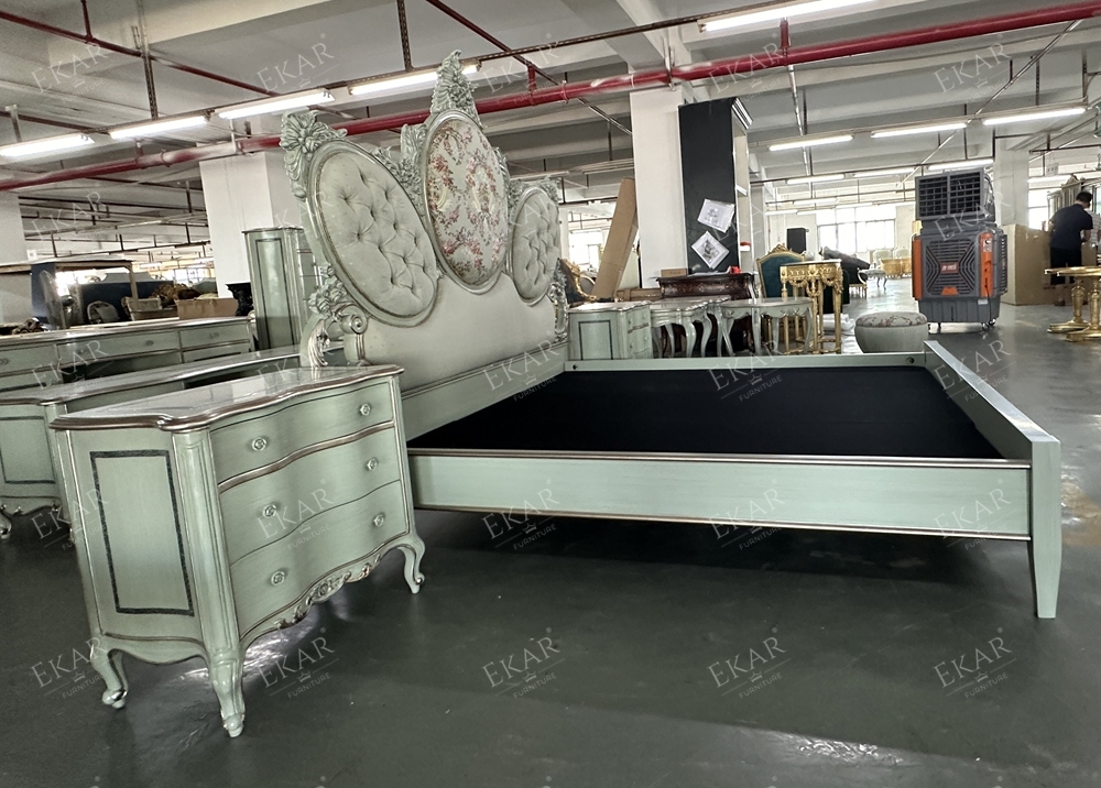 Elegant French Style Wooden Nightstand,EKAR FURNITURE CO.,LTD,Elegant French Style Wooden Nightstand,foshan furniture factory,custom Furniture factory,china furniture factory