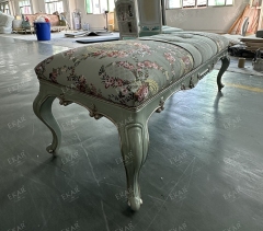 ,MY SHOP,Elegant French bedroom furniture bed end bench,foshan furniture factory,custom Furniture factory,china furniture factory