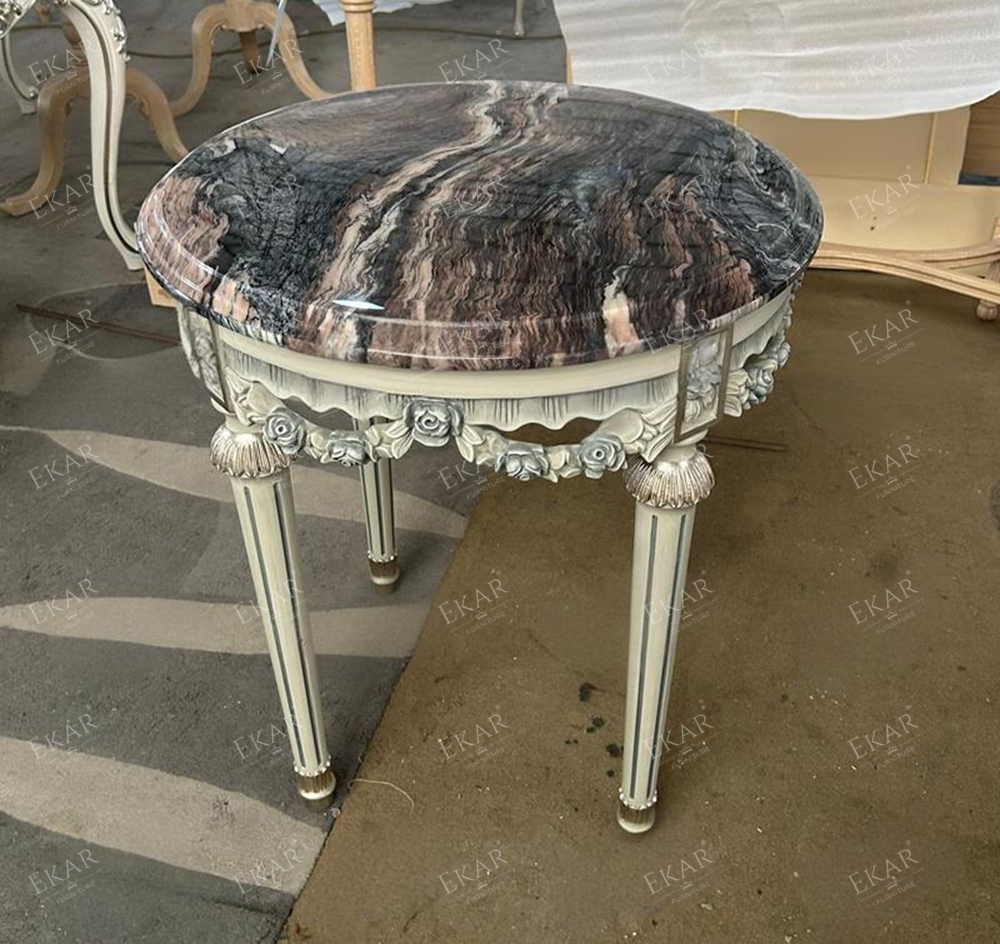 Elegant French carved round table - exquisite living room corner decoration,EKAR FURNITURE CO.,LTD,Elegant French carved round table - exquisite living room corner decoration,foshan furniture factory,custom Furniture factory,china furniture factory