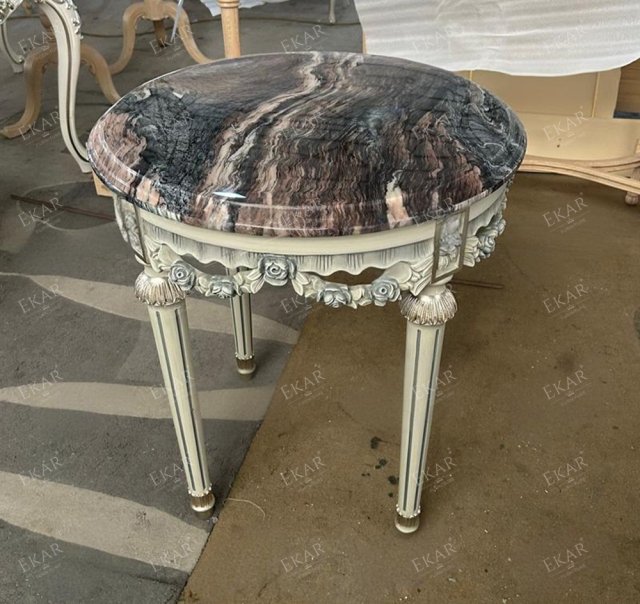 ,MY SHOP,Elegant French carved round table - exquisite living room corner decoration,foshan furniture factory,custom Furniture factory,china furniture factory