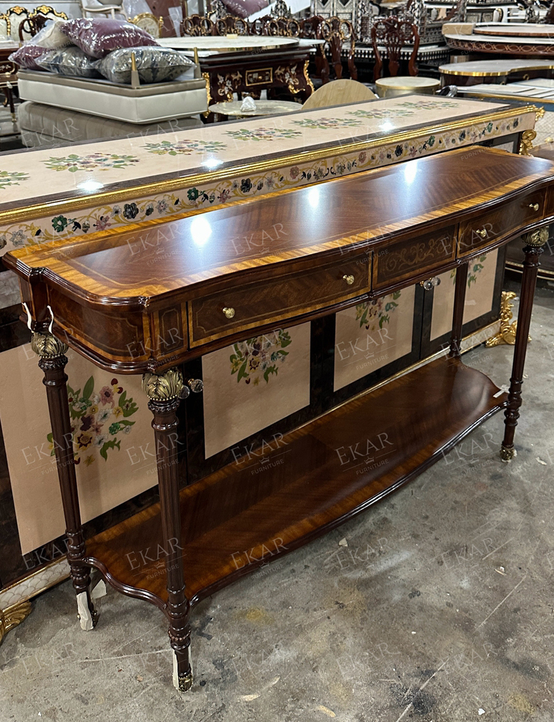 Classic Solid Wood Console Table with Storage for Entryway and Living Room,EKAR FURNITURE CO.,LTD,Classic Solid Wood Console Table with Storage for Entryway and Living Room,foshan furniture factory,custom Furniture factory,china furniture factory