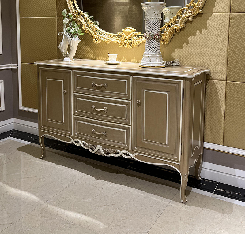 Chinese furniture white teak classical dining room sideboard,EKAR FURNITURE CO.,LTD,Chinese furniture white teak classical dining room sideboard,foshan furniture factory,custom Furniture factory,china furniture factory