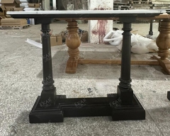 Console Table with Marble Top and Wooden Base for Entryways,EKAR FURNITURE CO.,LTD,Console Table with Marble Top and Wooden Base for Entryways,foshan furniture factory,custom Furniture factory,china furniture factory
