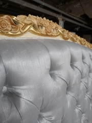,MY SHOP,Grey Upholstered Fabric Headboard King Size Bed Frame- Ekar Furniture,foshan furniture factory,custom Furniture factory,china furniture factory
