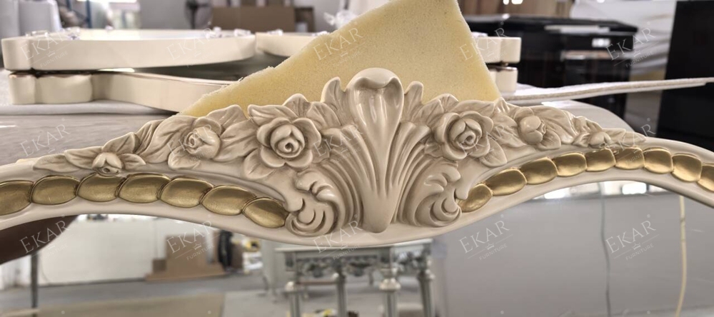 French Provincial Entryway Mirror with Distressed Wood Frame and Floral Carvings,EKAR FURNITURE CO.,LTD,French Provincial Entryway Mirror with Distressed Wood Frame and Floral Carvings,foshan furniture factory,custom Furniture factory,china furniture factory