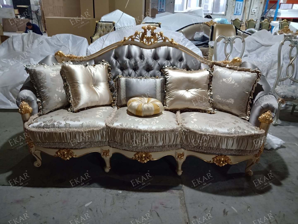 Looking Living Room Furniture Grey Fabric Sofa Carved Couch,EKAR FURNITURE CO.,LTD,Looking Living Room Furniture Grey Corduroy Sofa Gray Tweed Couch - Ekar Furniture,foshan furniture factory,custom Furniture factory,china furniture factory