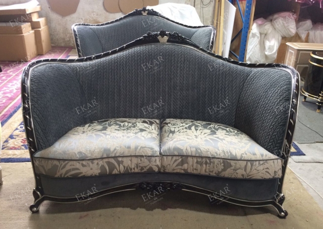 ,MY SHOP,Velvet Couch Sale Comfy Upholstered Black Sofa Set - Ekar Furniture,foshan furniture factory,custom Furniture factory,china furniture factory