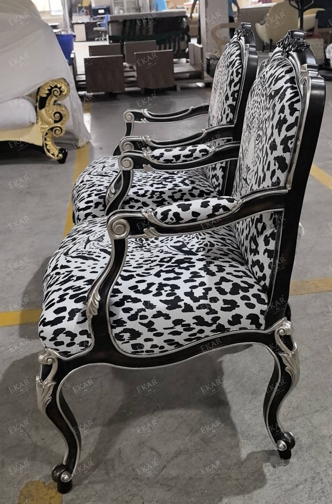 Cheetah Patterned Chairs Black Accent Armchair Set For Sale,EKAR FURNITURE CO.,LTD,Cheetah Patterned Chairs Black Accent Armchair Set For Sale  - Ekar Furniture,foshan furniture factory,custom Furniture factory,china furniture factory
