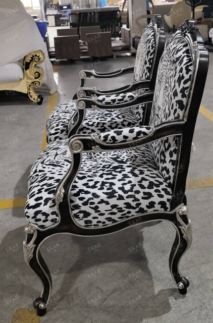 Cheetah Patterned Chairs Black Accent Armchair Set For Sale,EKAR FURNITURE CO.,LTD,Cheetah Patterned Chairs Black Accent Armchair Set For Sale  - Ekar Furniture,foshan furniture factory,custom Furniture factory,china furniture factory