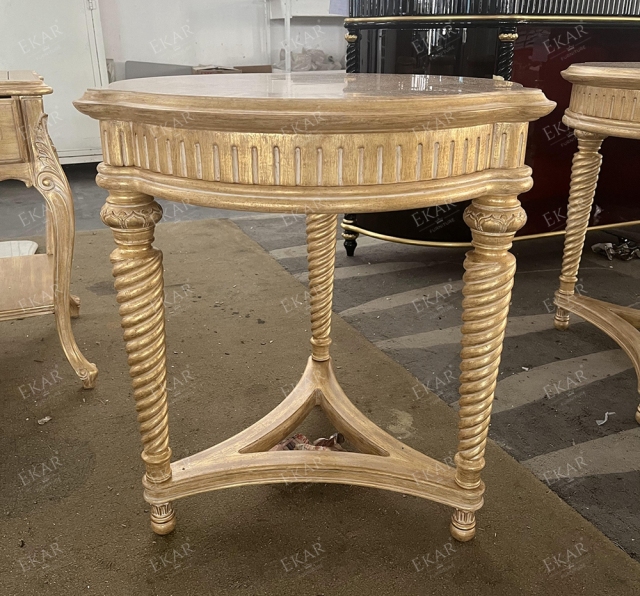 French Classic Carved Side Table with Solid Wood Base,EKAR FURNITURE CO.,LTD,French Classic Carved Side Table with Solid Wood Base,foshan furniture factory,custom Furniture factory,china furniture factory