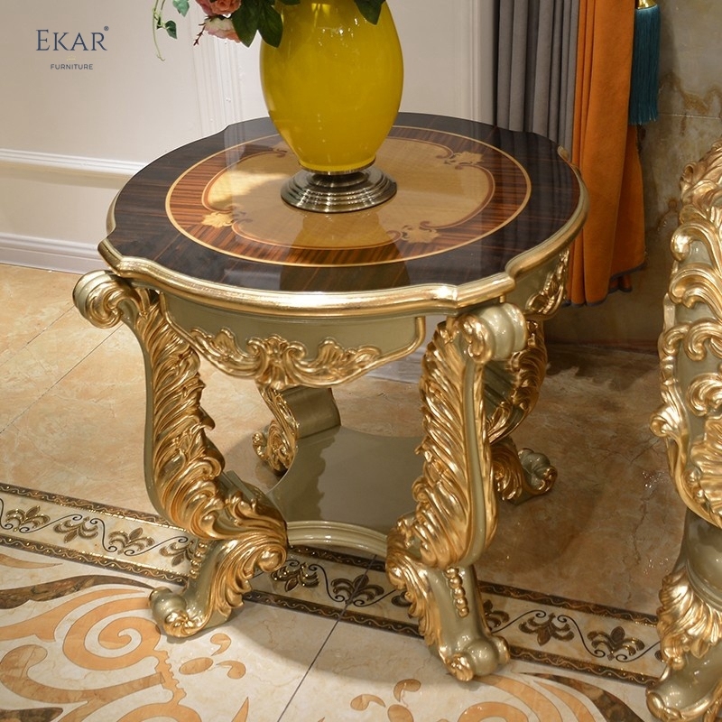 European Classic Round Side Table - Curved Accent Table for Living Room,EKAR FURNITURE CO.,LTD,,foshan furniture factory,custom Furniture factory,china furniture factory