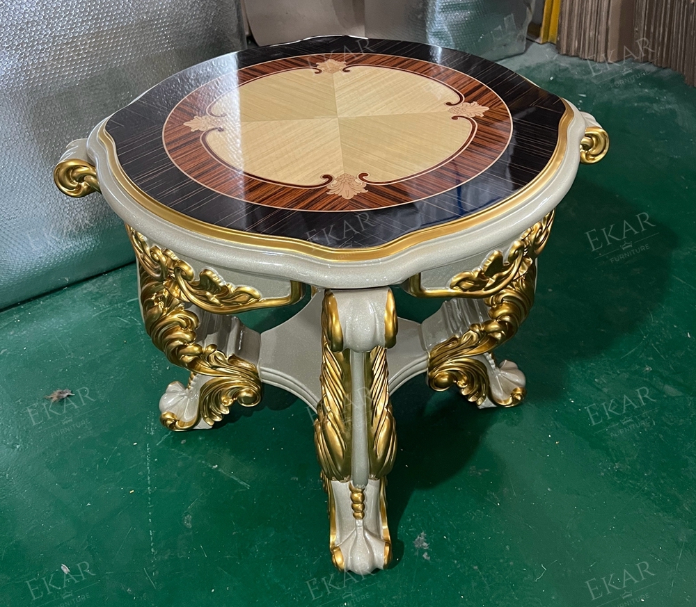 European Classic Round Side Table - Curved Accent Table for Living Room,EKAR FURNITURE CO.,LTD,,foshan furniture factory,custom Furniture factory,china furniture factory