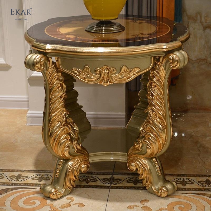 European Classic Round Side Table - Curved Accent Table for Living Room,EKAR FURNITURE CO.,LTD,,foshan furniture factory,custom Furniture factory,china furniture factory