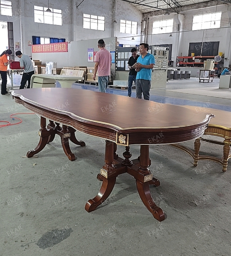French Classical Solid Wood Dining Table,EKAR FURNITURE CO.,LTD,,foshan furniture factory,custom Furniture factory,china furniture factory
