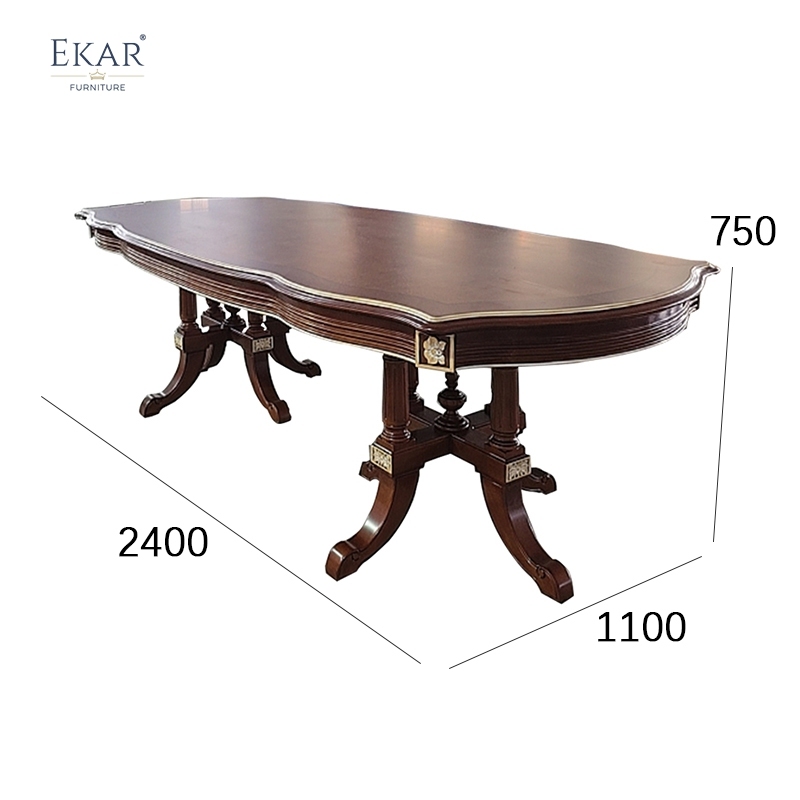 French Classical Solid Wood Dining Table,EKAR FURNITURE CO.,LTD,,foshan furniture factory,custom Furniture factory,china furniture factory